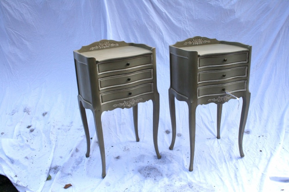 Pretty pair of French bedside tables 