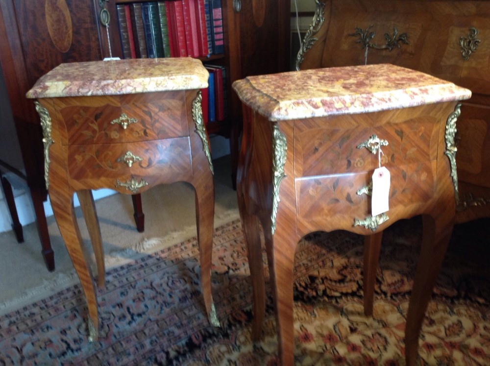 pair of Louis XVI StyleBedside Cupboards