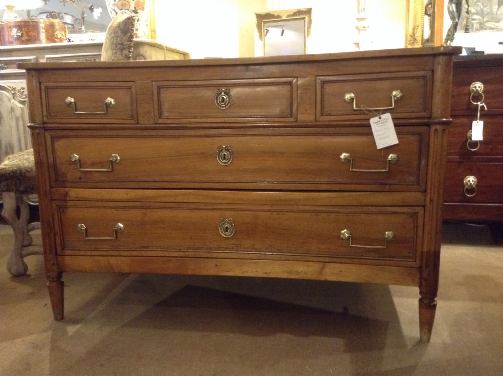 Louis XVI Walnut Commode Chest