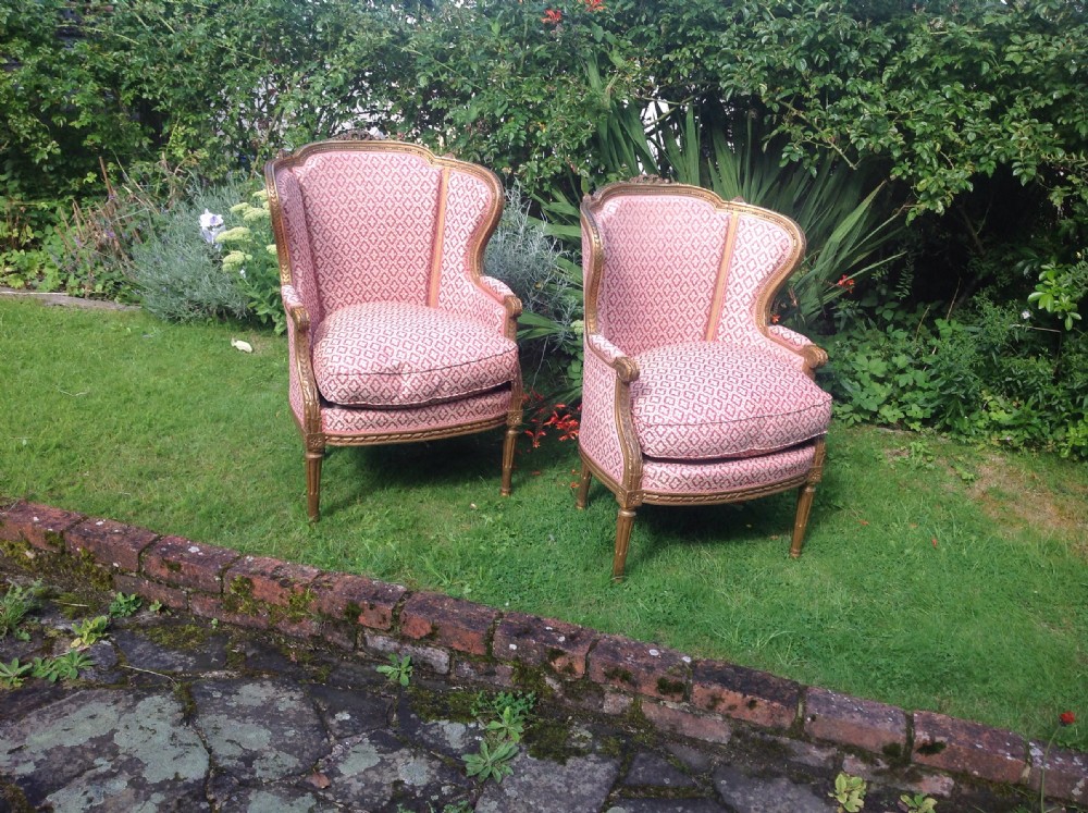 pair of French gilt armchairs View II