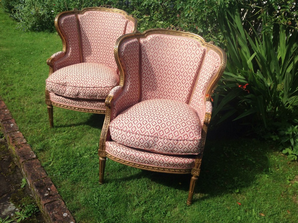 pair of French gilt armchairs View III