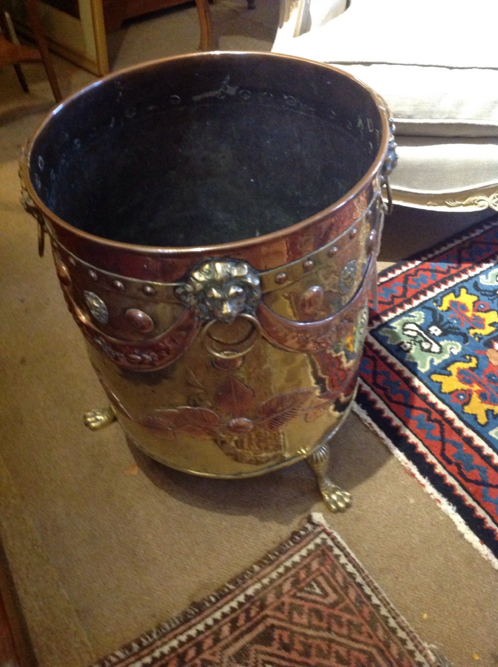 copper and brass  planter View II