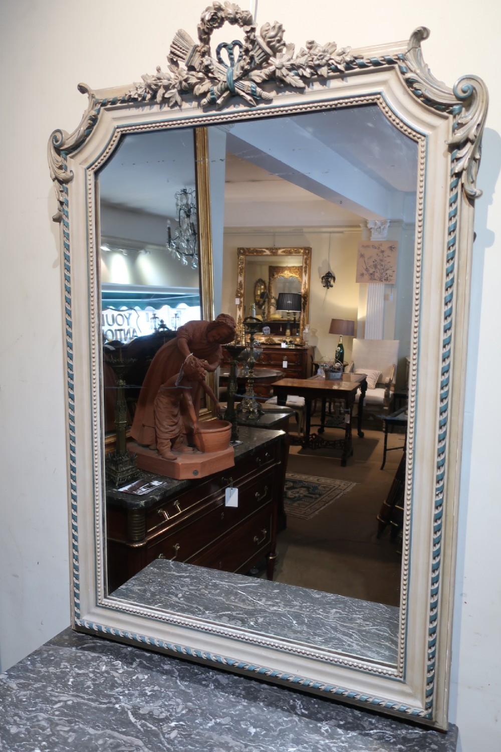 French painted mirror 