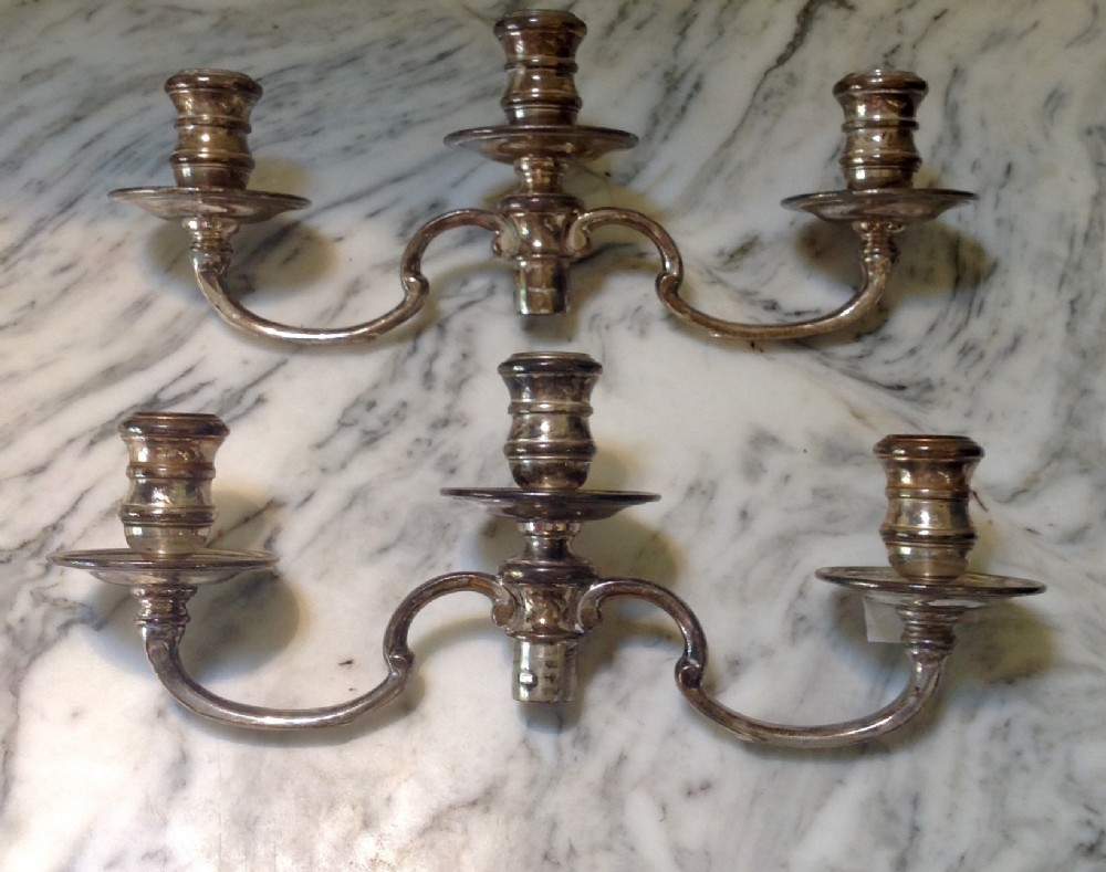 Mappin & Webb Pair of Silver Candle Holders 