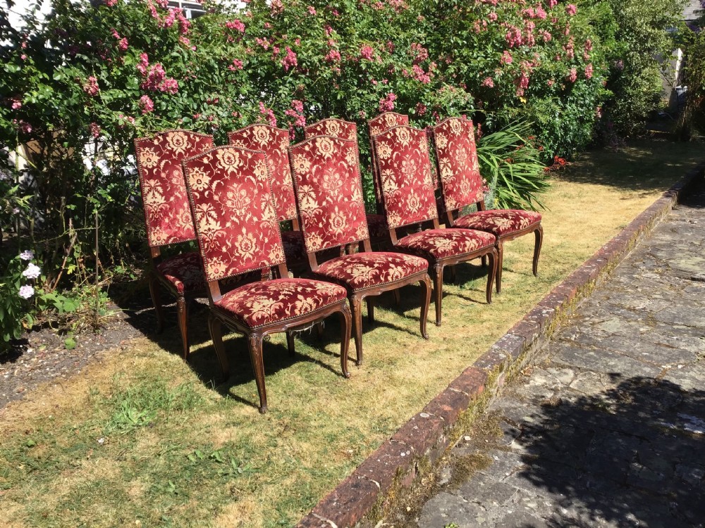 Set of 8 French dining chairs