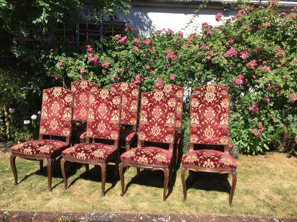 Set of 8 French dining chairs View II
