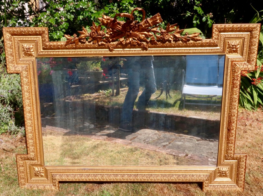 Antique gilt landscape mirror