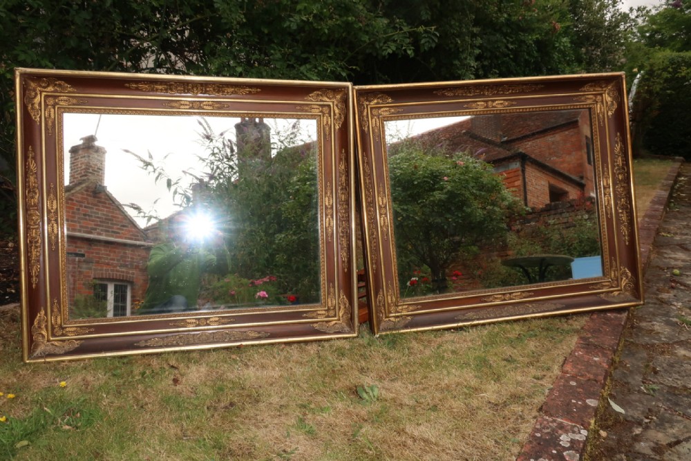 A pair of French Restauration mirrors 