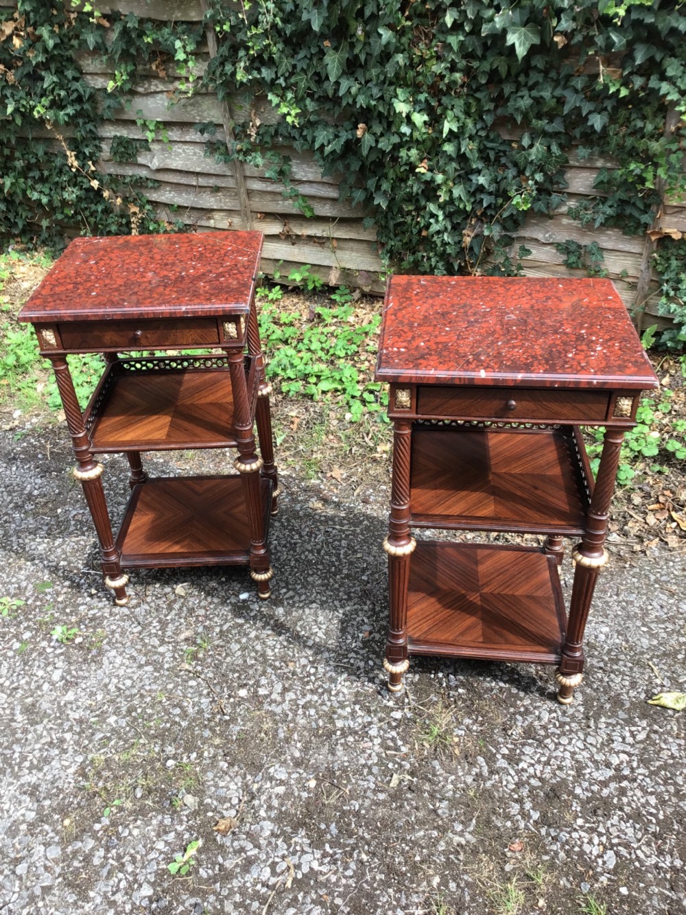 pair of Louis Phillipe night tables View II