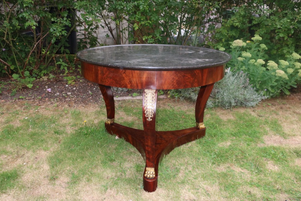 French Empire centre table in flame mahogany 