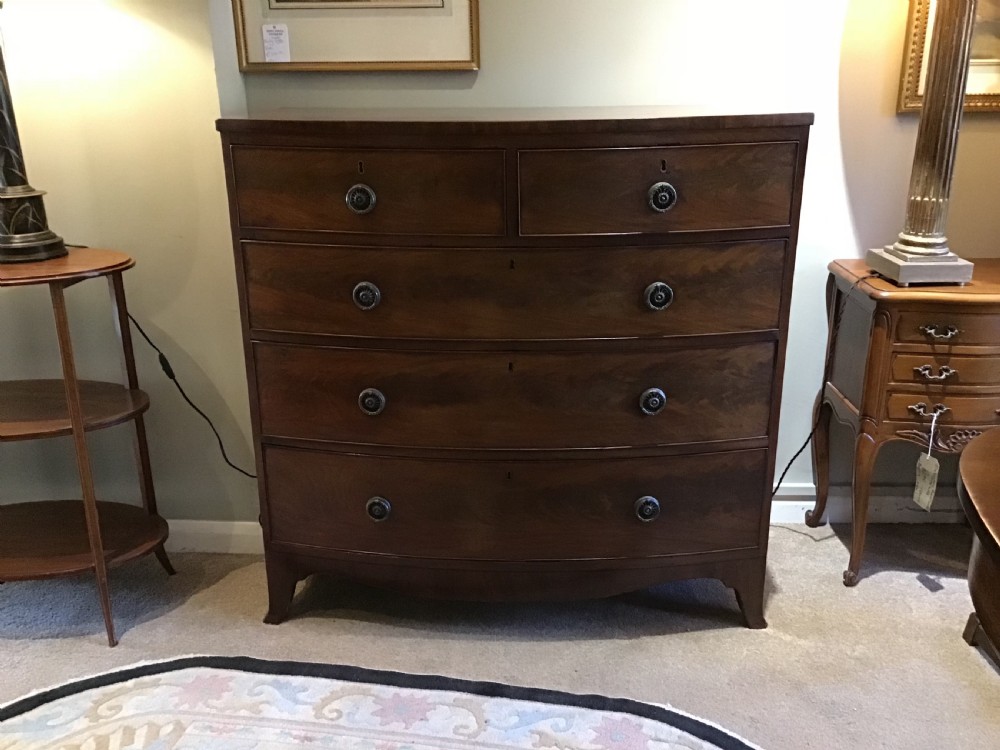 Mahogany bow front chest