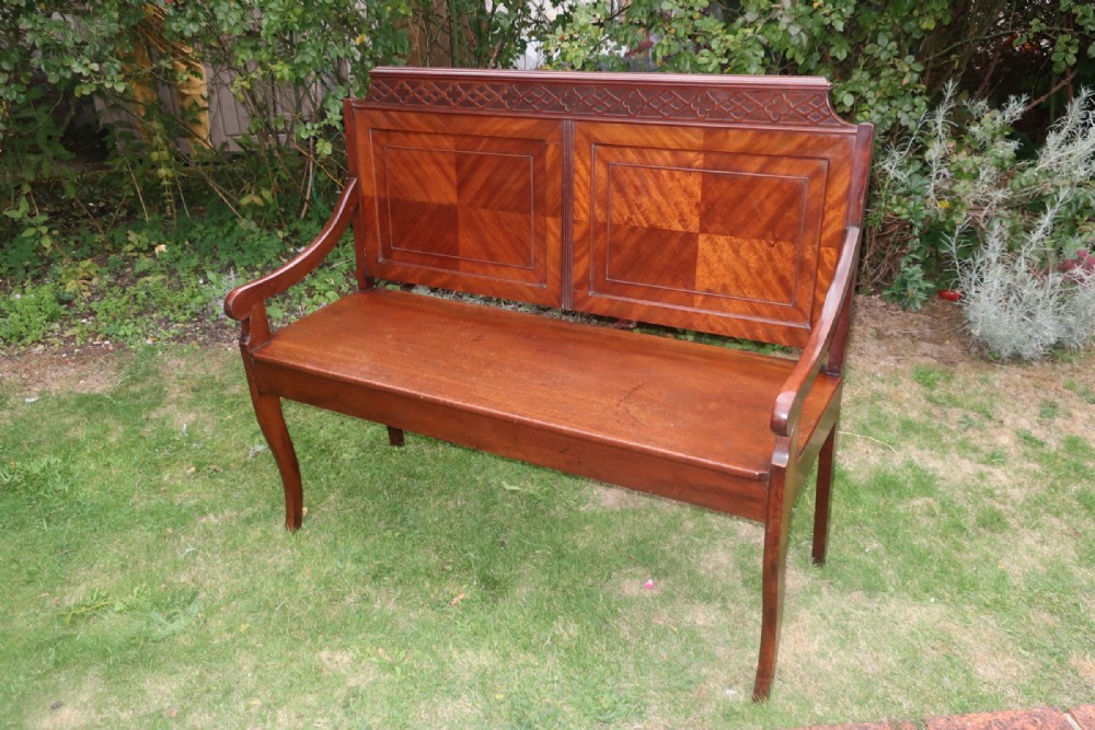Mahogany Hall Seat or Bench