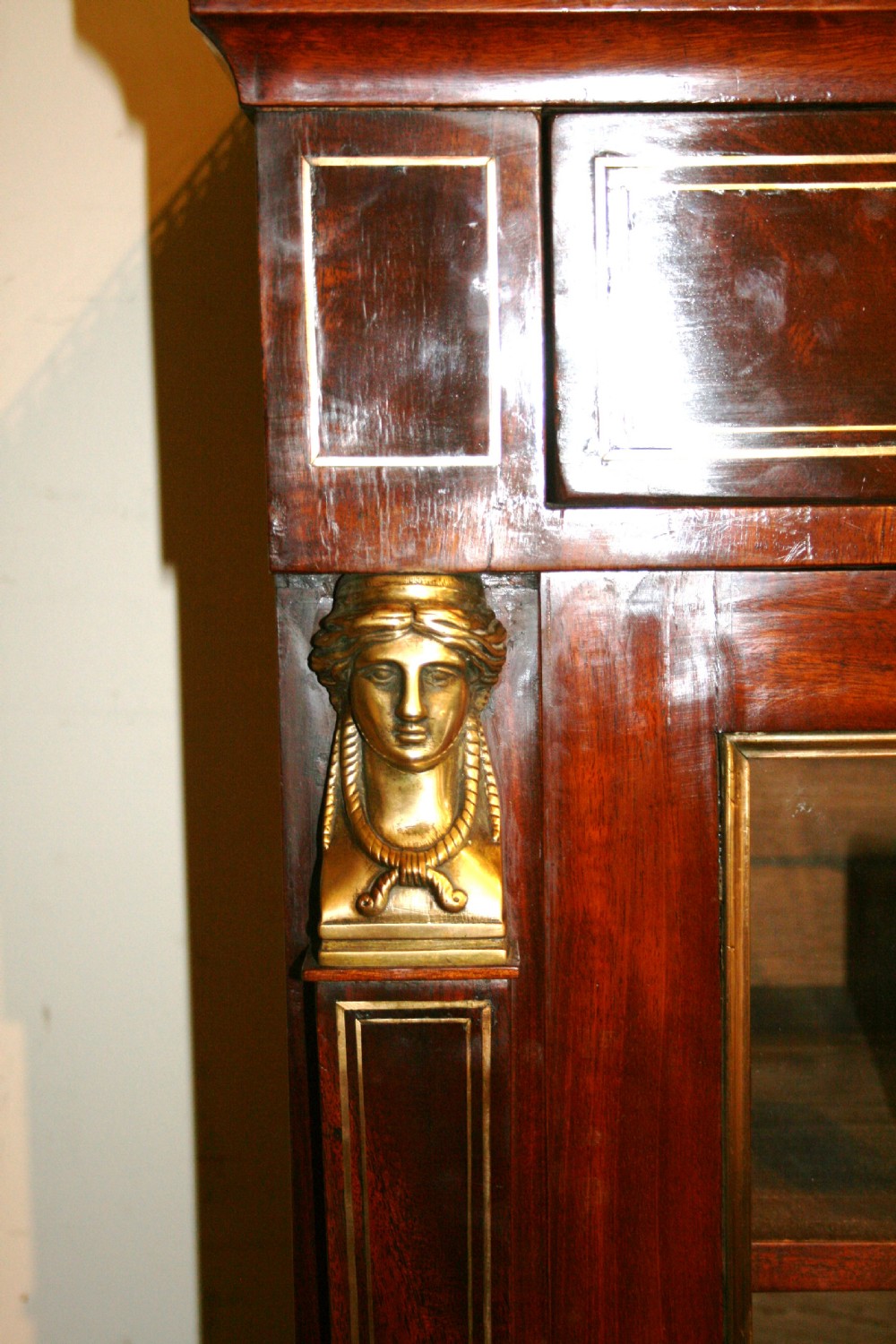 empire french mahogany bookcase  View III
