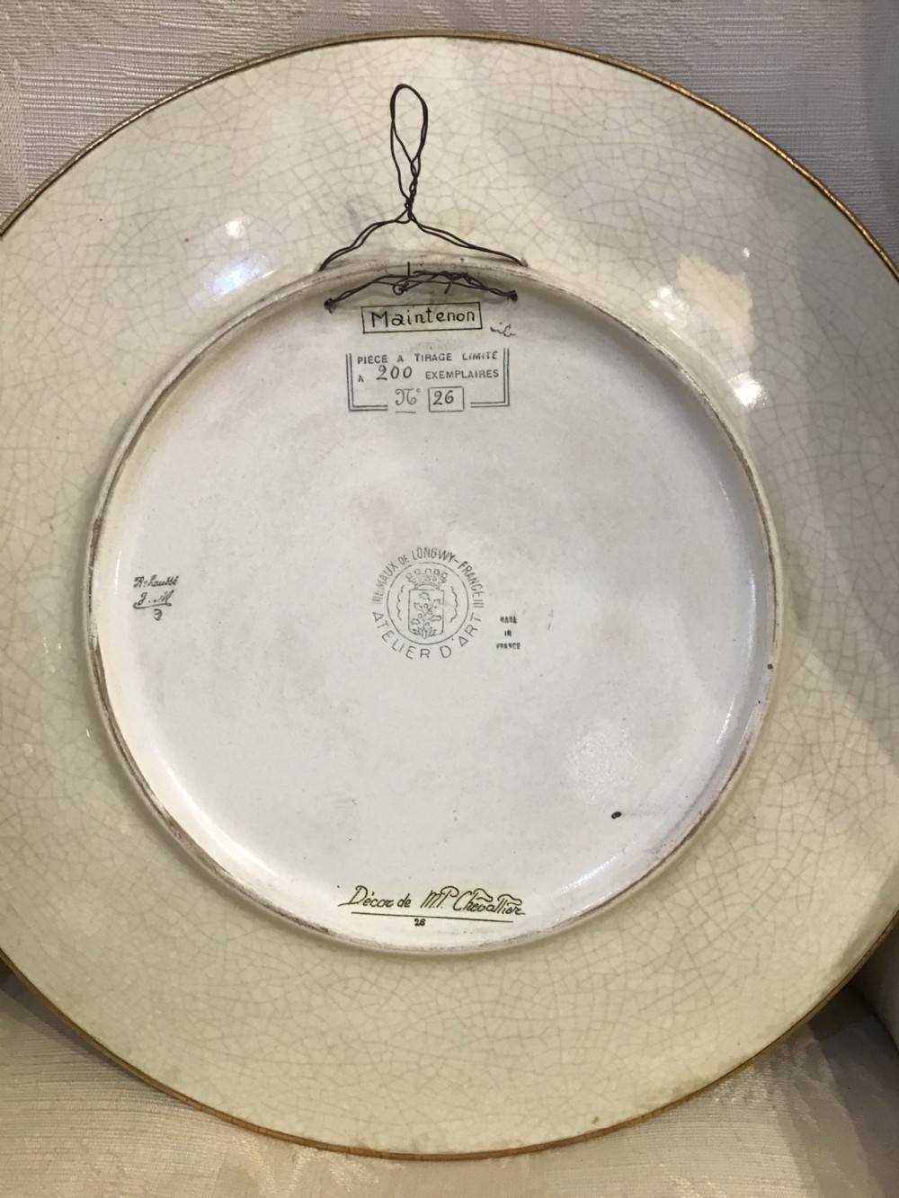 Beautiful Emaux de Longwy Plate View II