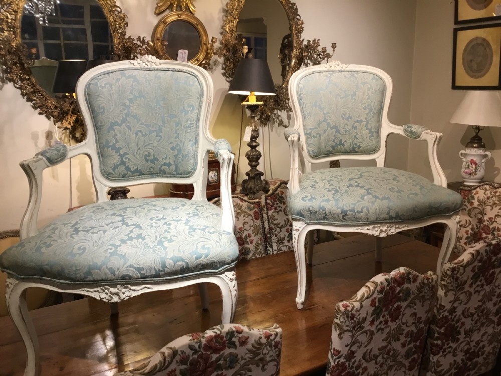 A pair of pretty French open armchairs  View IV