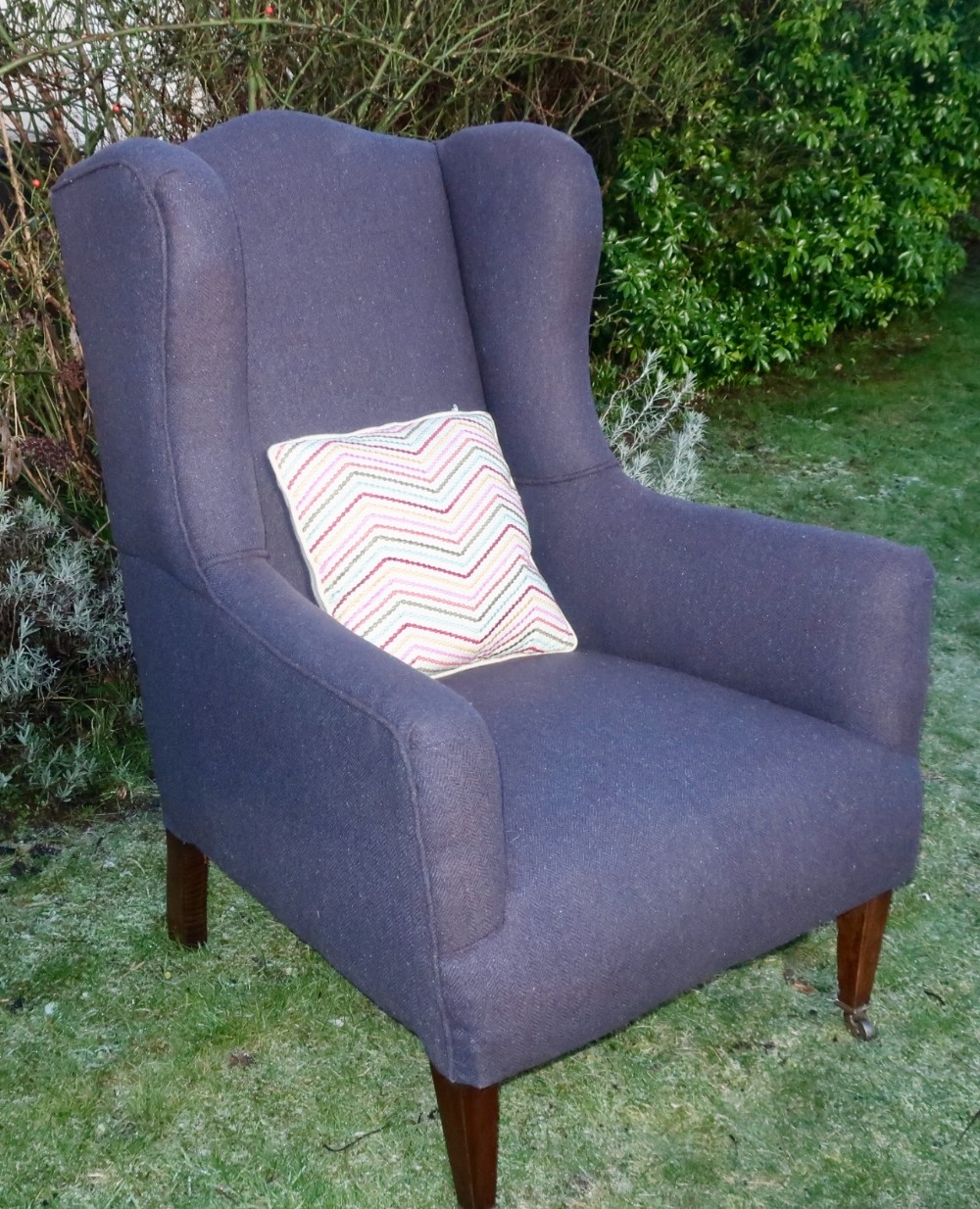 Large wingback armchair