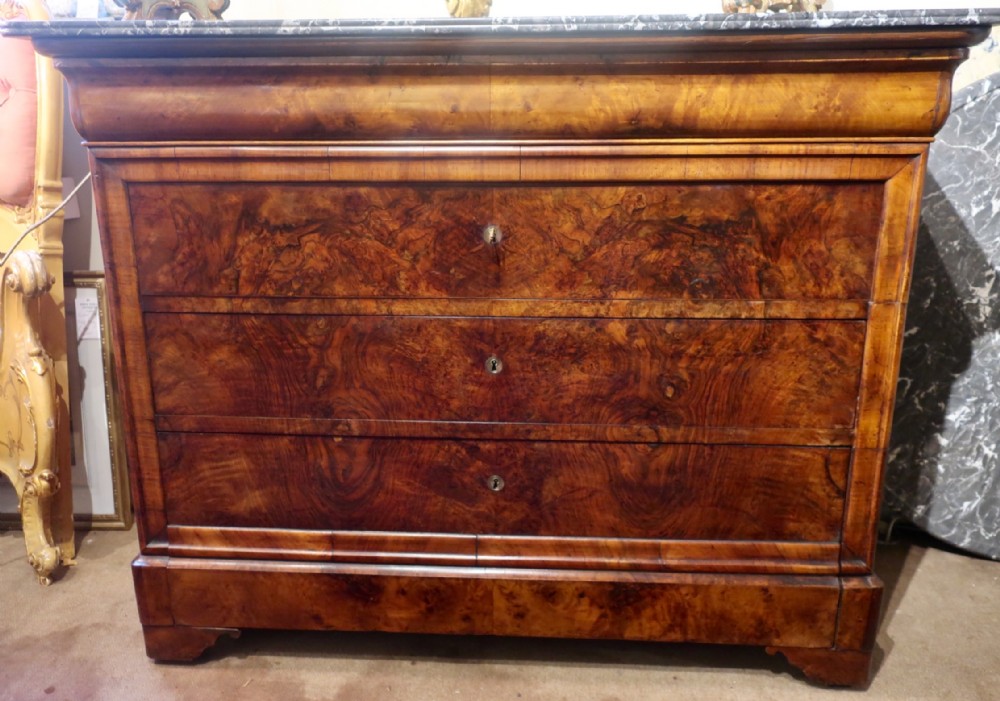 Louis Philippe burr walnut commode 