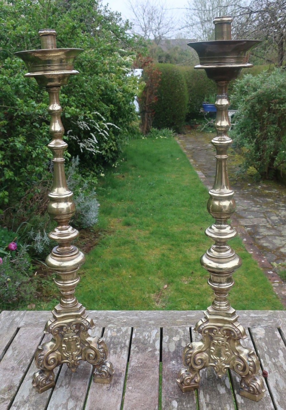 Pair of 18th Century altar sticks