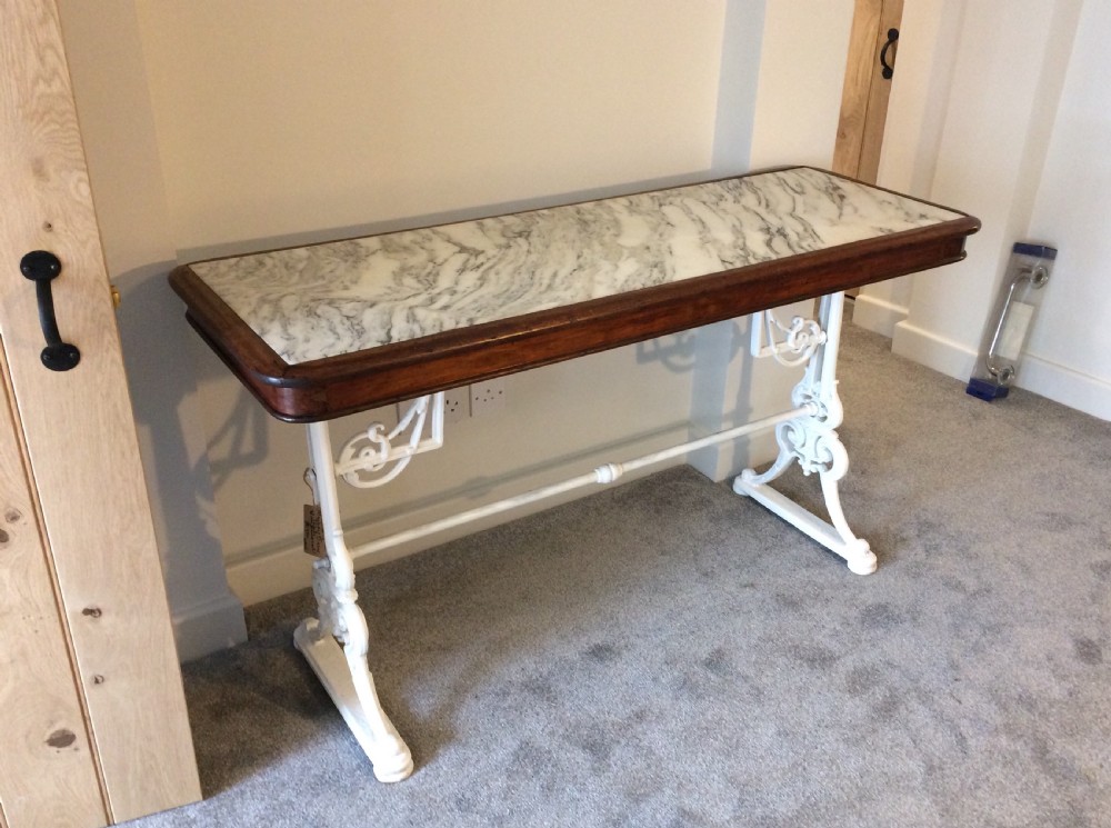 Victorian marble and iron table View II