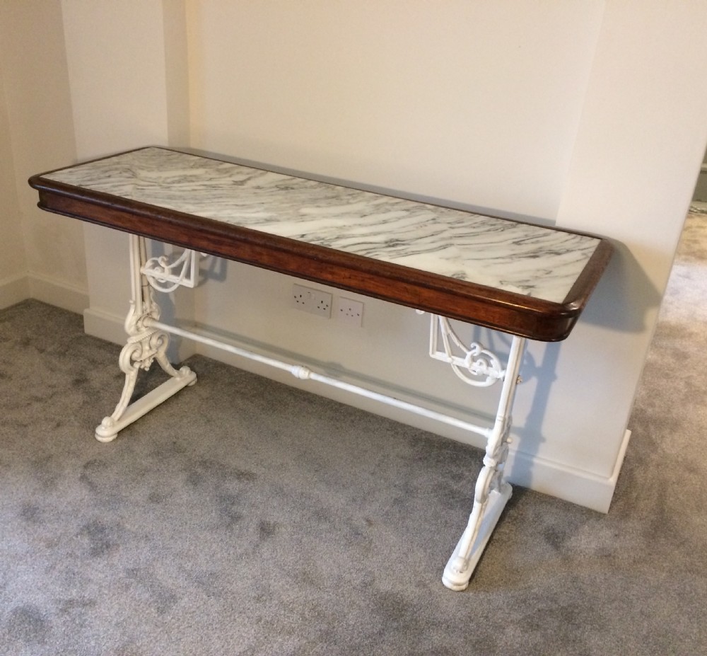 Victorian marble and iron table View III