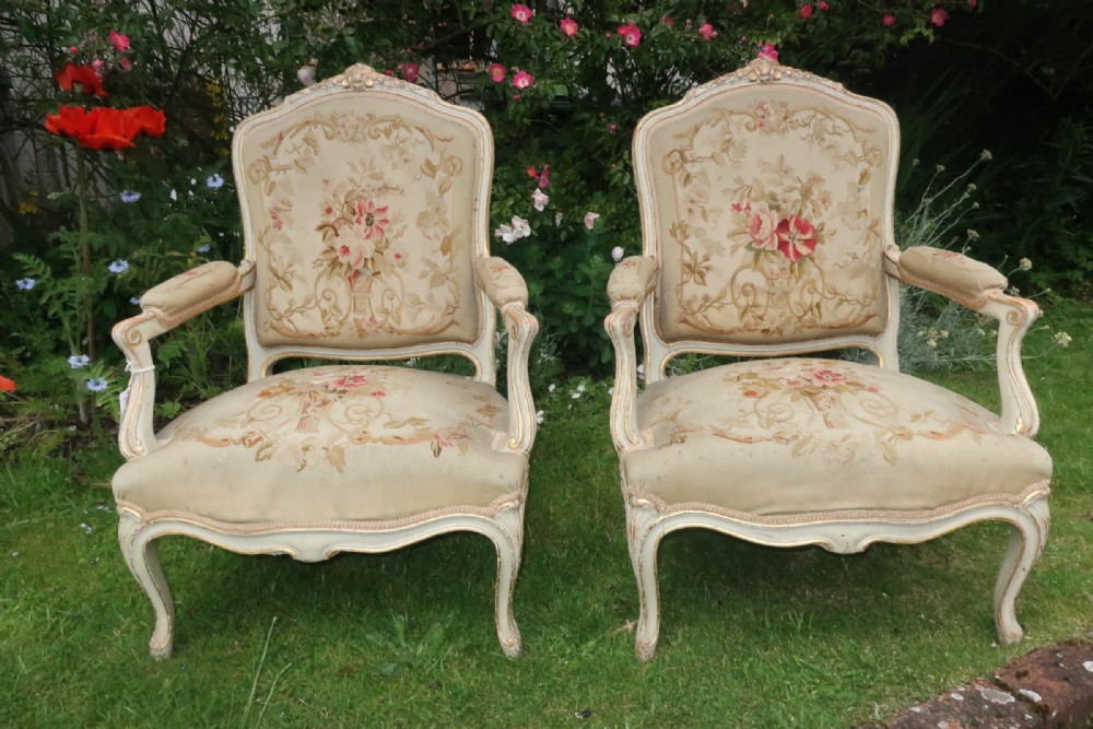 Pair of needlepoint armchairs 