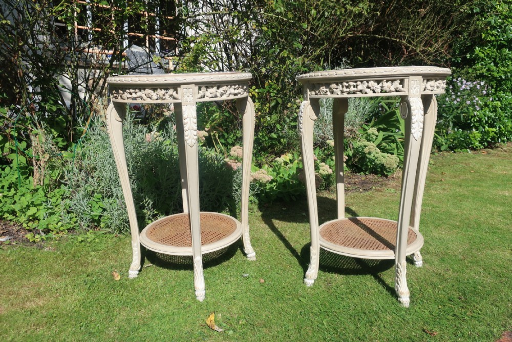 Pair of painted occasional tables 