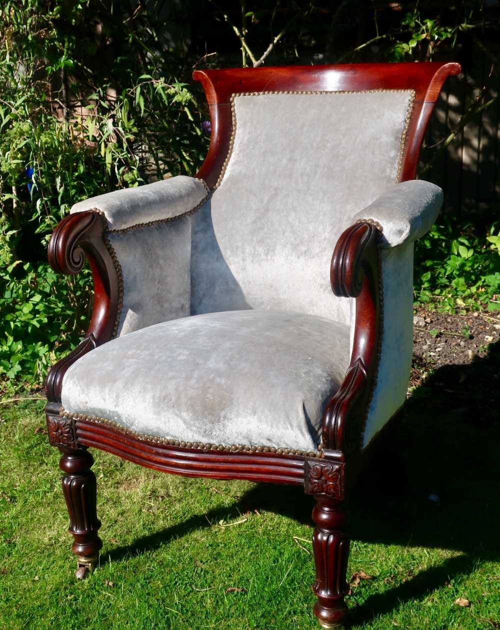 An English William IV mahogany Bergere 