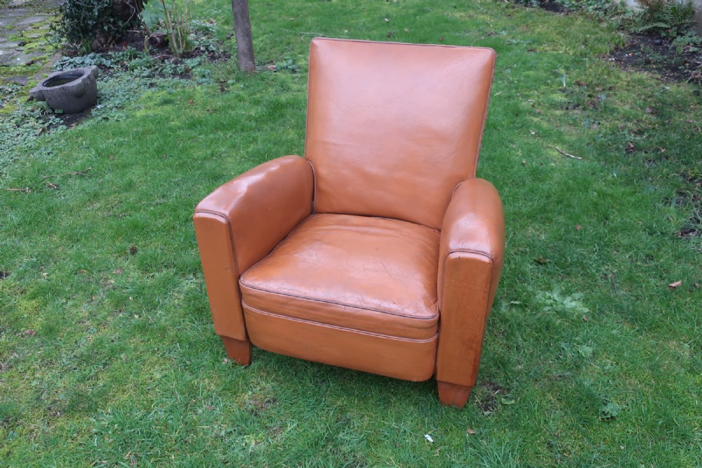 Leather club chair