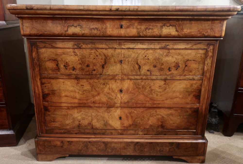 Figured walnut Louis Philippe commode 