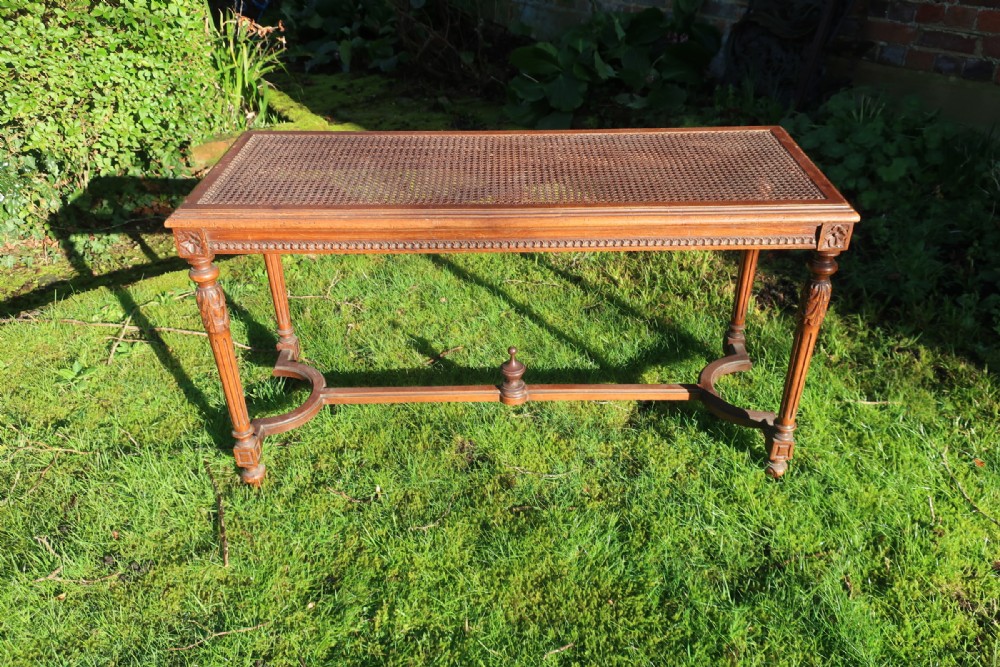 French walnut caned stool 