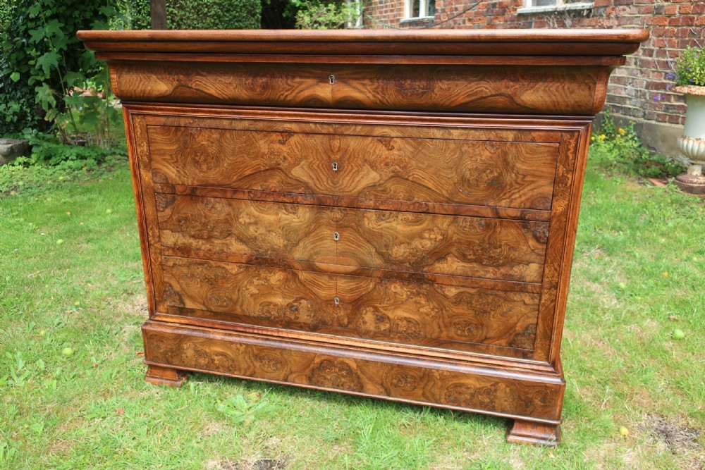 Burr walnut commode 