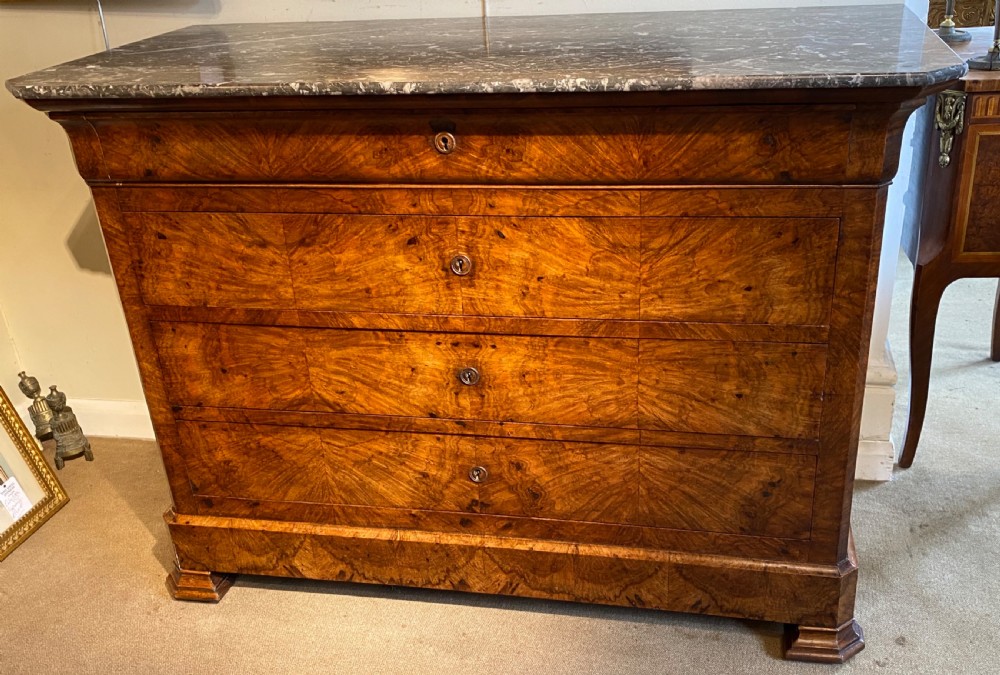 Burr walnut Louis Philippe commode  View II