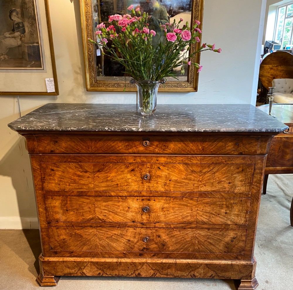Burr walnut Louis Philippe commode  View III