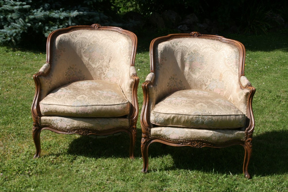 pair of french bergeres armchairs  View II