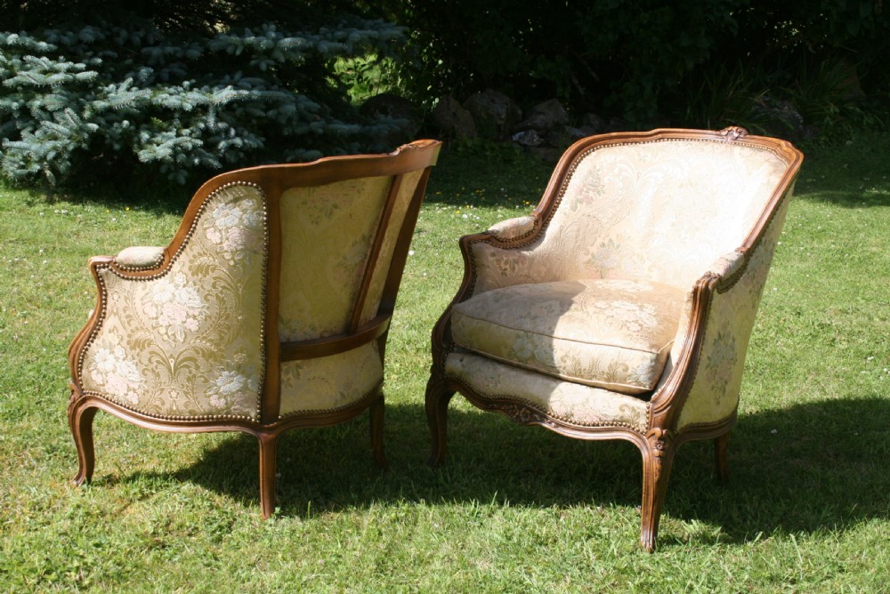 pair of french bergeres armchairs  View III