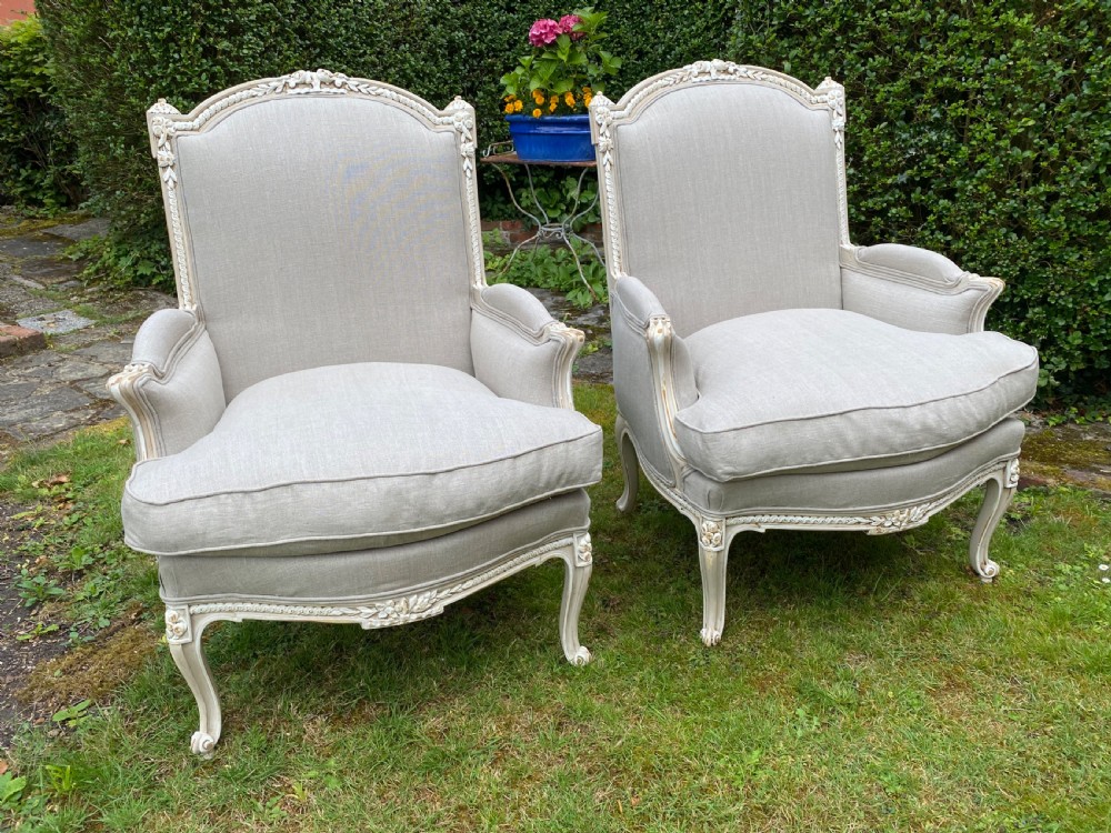 Pair of large French armchairs  View II