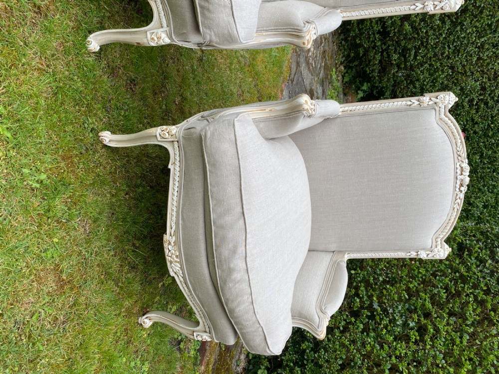 Pair of large French armchairs  View III