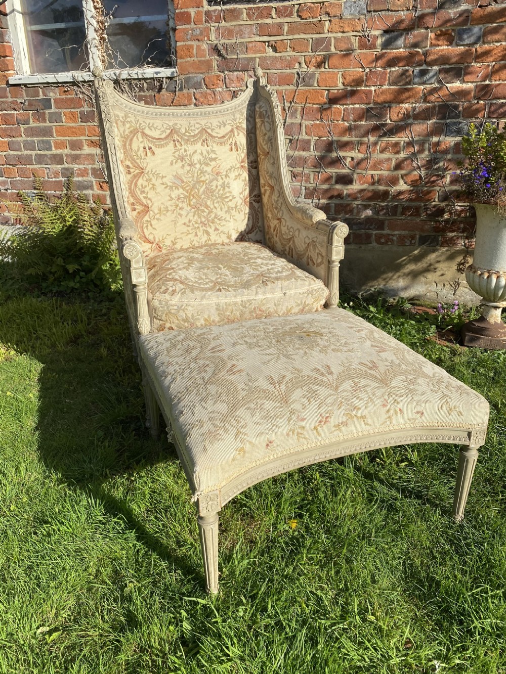 Armchair with matching stool