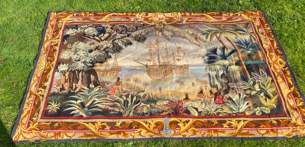 Large tapestry Columbus discovering America  View II