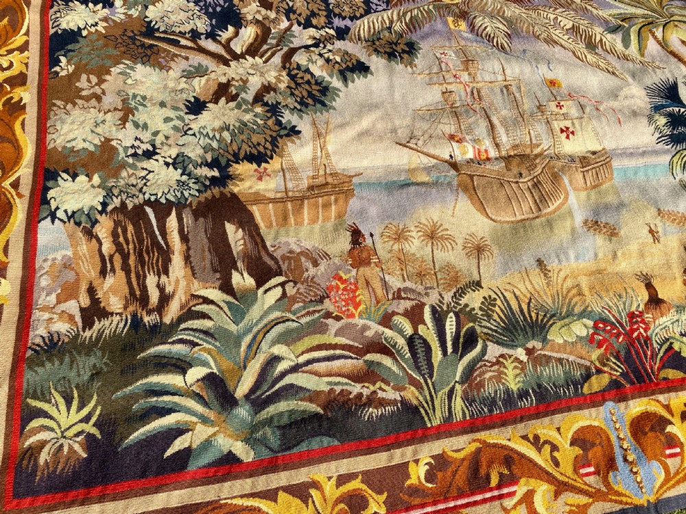 Large tapestry Columbus discovering America  View III
