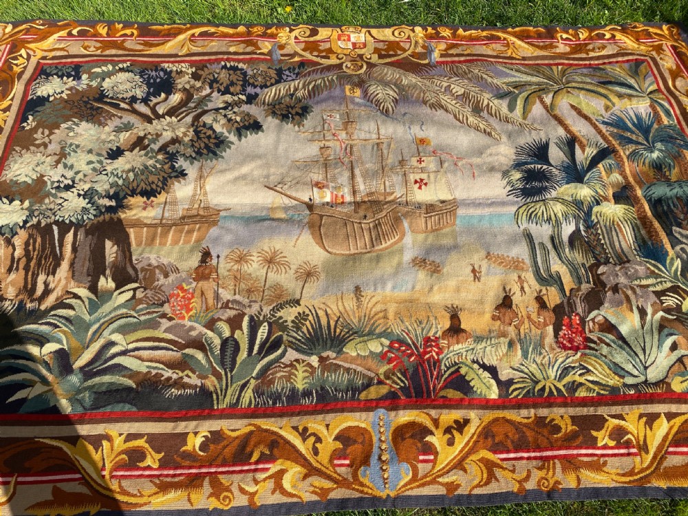 Large tapestry Columbus discovering America  View IV