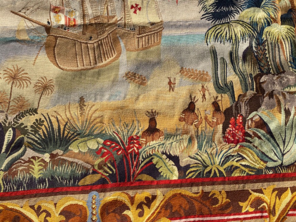 Large tapestry Columbus discovering America  View VI