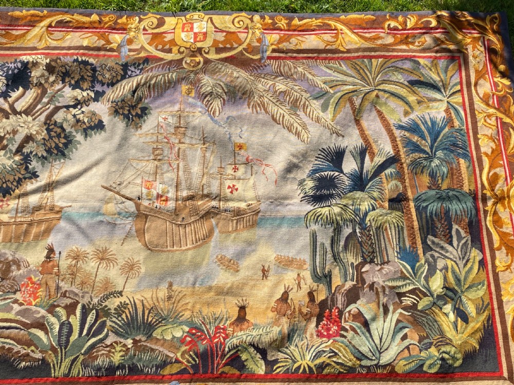 Large tapestry Columbus discovering America  View VIII
