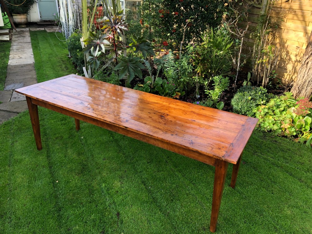 Large cherry wood french farmhouse table 