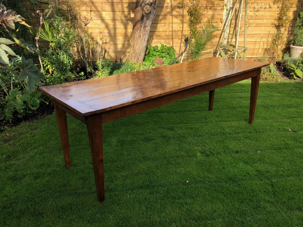 Large cherry wood french farmhouse table  View VI