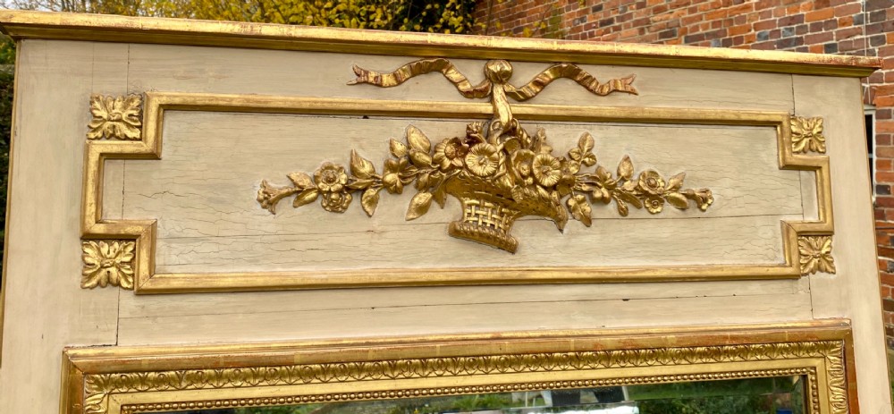 Painted and gilt Trumeau mirror  View II