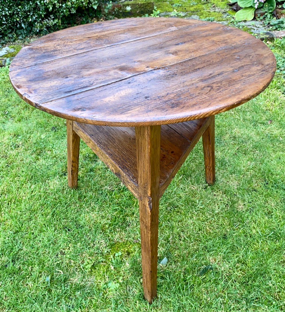 Early pine cricket table  View II