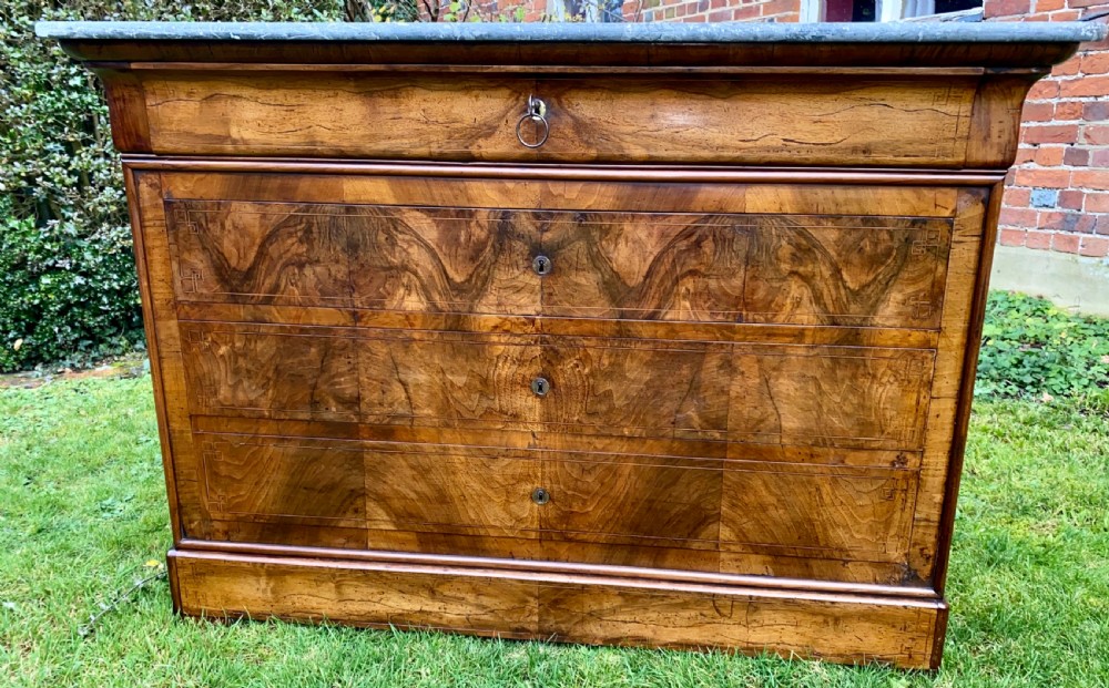 Louis Philippe burr walnut commode  View VI