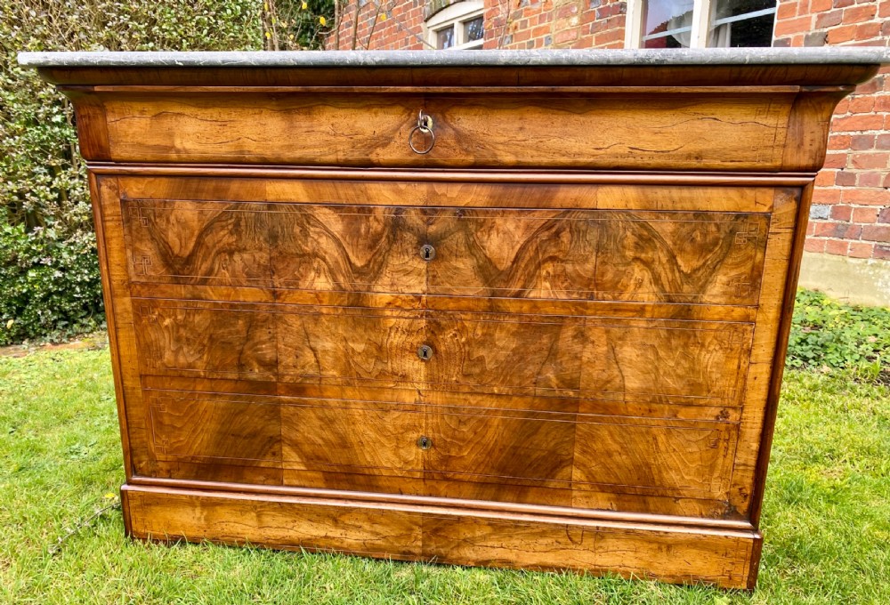 Louis Philippe burr walnut commode  View VII