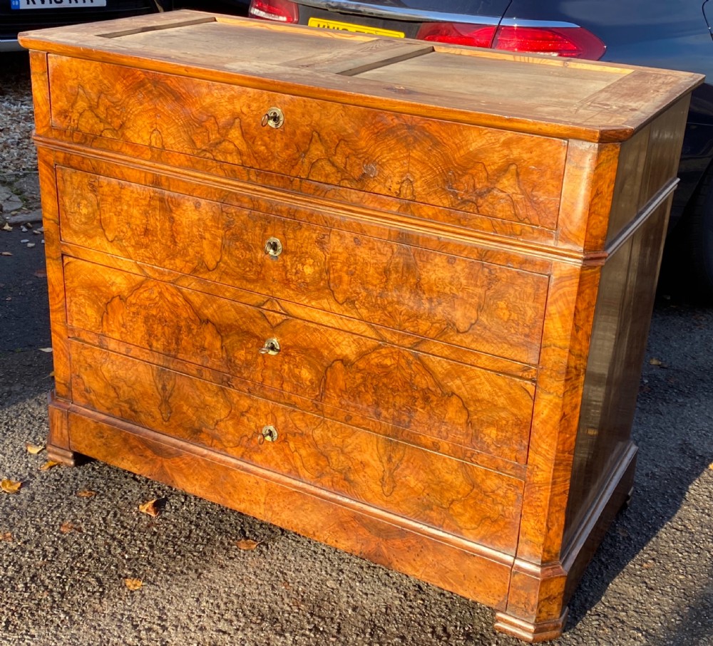 Burr walnut commode  View VII